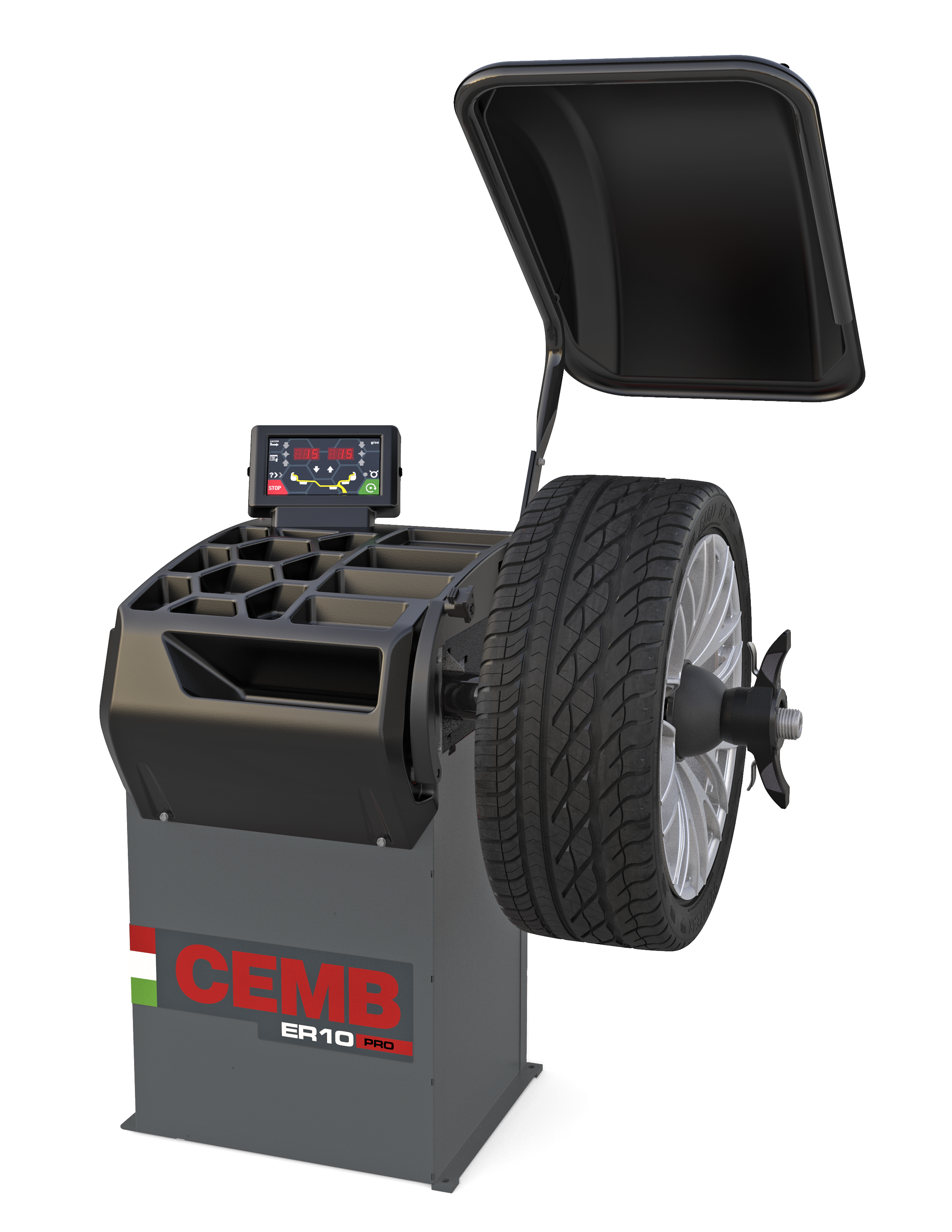 Electronic Wheel Balancer with LCD Screen and Manual Locking