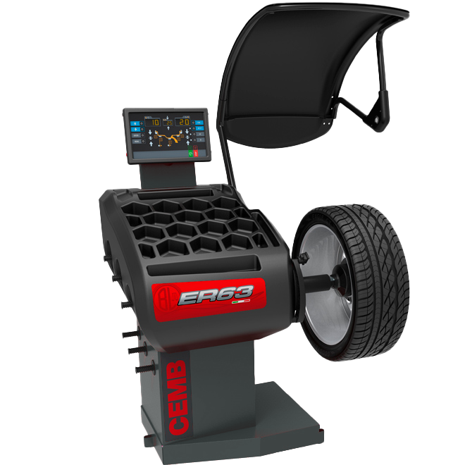 Electronic Wheel Balancer with LCD Screen and Manual Locking